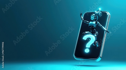 Robot Wondering From a Smartphone