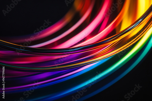 Abstract rainbow background design, 3d rendering