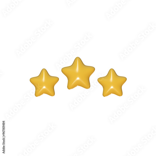 3d golden star