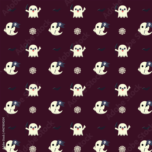 Patterns with Cute Ghosts	