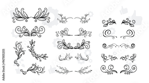 Luxury botanical gold wedding frame elements on white background. Set of circle shapes, glitters, eucalyptus leaves, leaf branches. Elegant foliage design for wedding, card, invitation, greeting