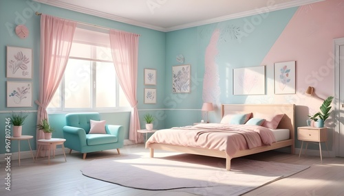 Wallpaper Mural Photo interior modern design room 3d illustration; Torontodigital.ca