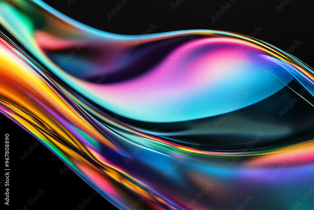 Fototapeta premium Abstract rainbow background design, 3d rendering