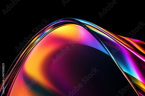 Abstract rainbow background design, 3d rendering