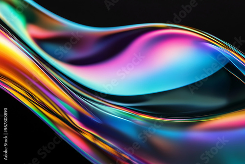 Abstract rainbow background design, 3d rendering