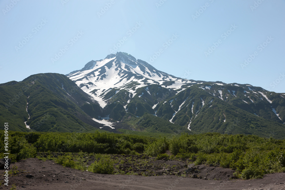 Russia Kamchatka landscape on a cloudy summer day Russia Kamchatka landscape on a cloudy summer day
