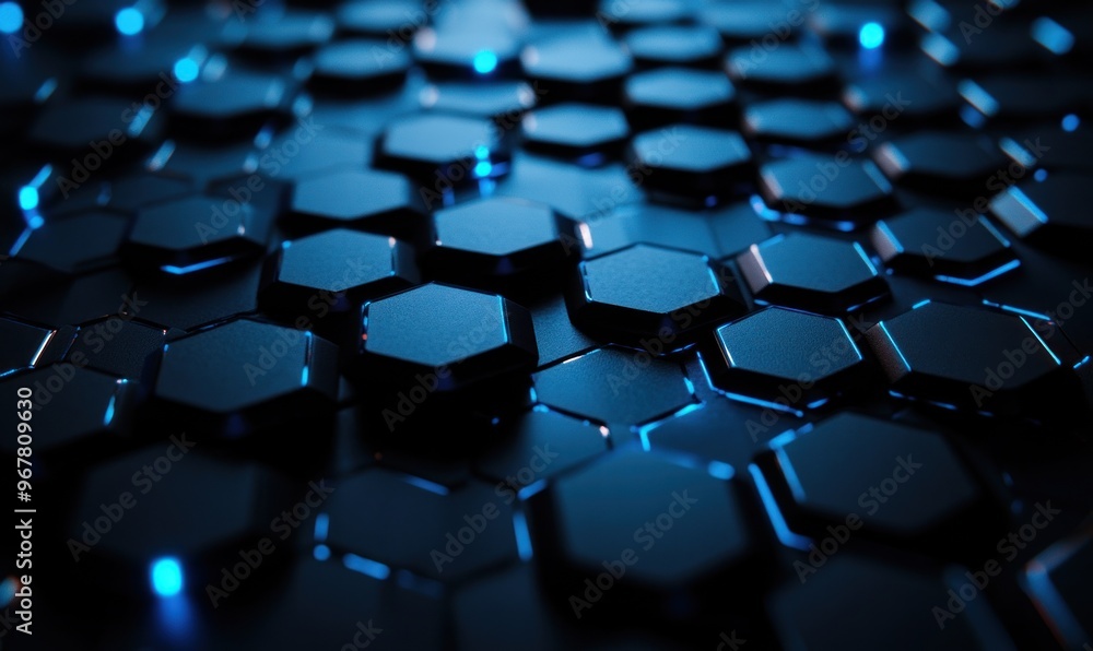 Abstract Blue Hexagon Pattern Abstract Blue Hexagon Pattern
