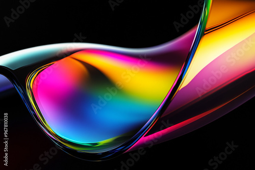 Abstract rainbow background design, 3d rendering