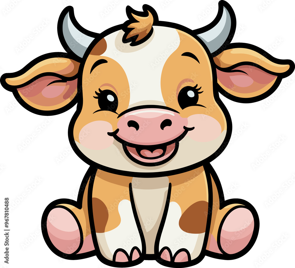 Happy cute calf cow cartoon illustration on transparent background png for animals, farming, children book, sticker, moo, character, logo, funny, livestock, countryside, nature, mascot, nursery decor Happy cute calf cow cartoon illustration on transparent background png for animals, farming, children book, sticker, moo, character, logo, funny, livestock, countryside, nature, mascot, nursery decor