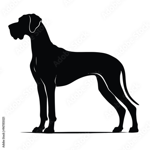 Silhouette of a Great Dane