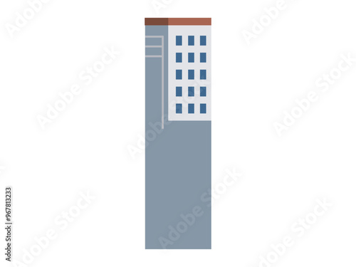Skyscraper vector illustration. Urban perspectives are enriched by towering presence skyscrapers Real estate values soar with demand for high-end residential properties Skyscrapers symbolize ambition