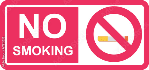 Attention Sign No Smoking Area Isolated Symbol of Smoking Restriction and Smoking Prohibition