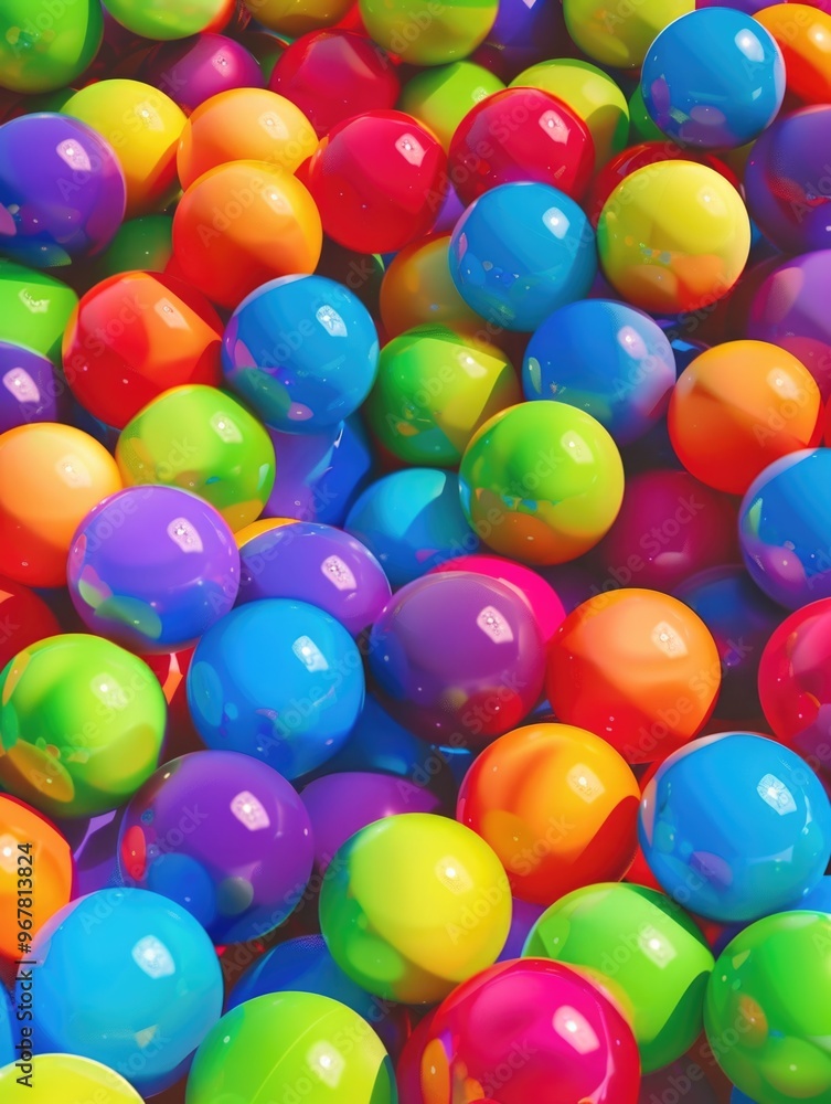 A vibrant cluster of multicolored bubble balls, ideal for festive celebrations and children's parties. A vibrant cluster of multicolored bubble balls, ideal for festive celebrations and children's parties.