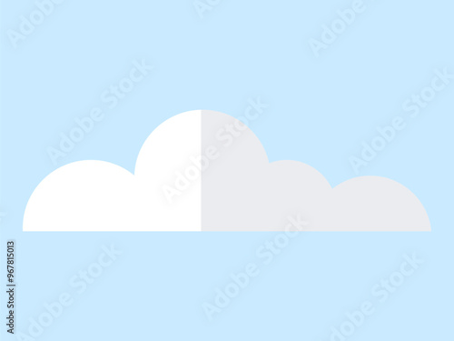 Cloud vector illustration. Clouds high up in sky form heavenly mosaic, signaling shift in season A cloudscape masterpiece emerges, with fluffy clouds arranged in natural harmony