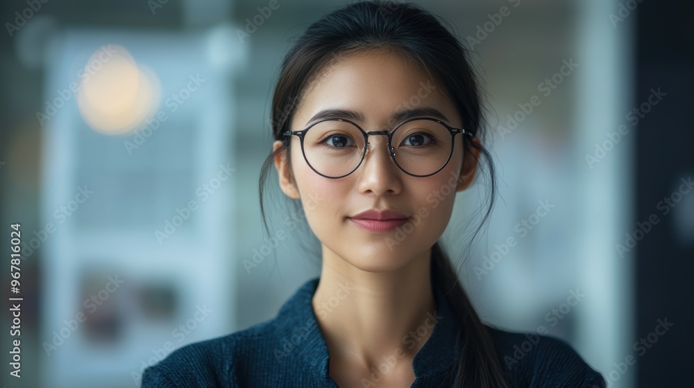 Ambitious Asian Entrepreneur Presenting Sustainable Business Idea on White Surface with Determination in Expression Ambitious Asian Entrepreneur Presenting Sustainable Business Idea on White Surface with Determination in Expression