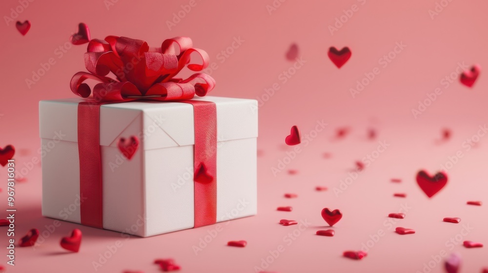 The Gift Box with Hearts The Gift Box with Hearts