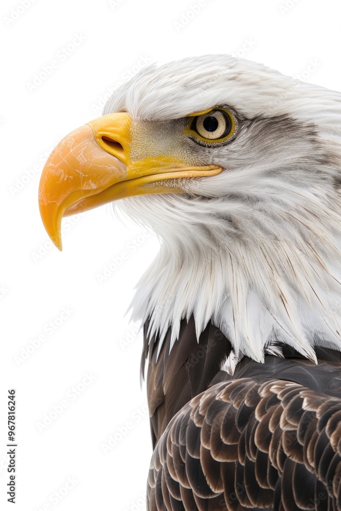 Fine detail on bird's head with focused eye and beak Fine detail on bird's head with focused eye and beak