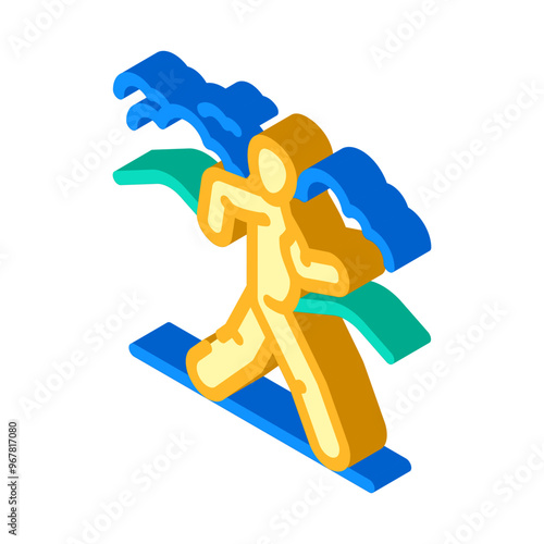 walking pregnant fitness isometric icon vector. walking pregnant fitness sign. isolated symbol illustration