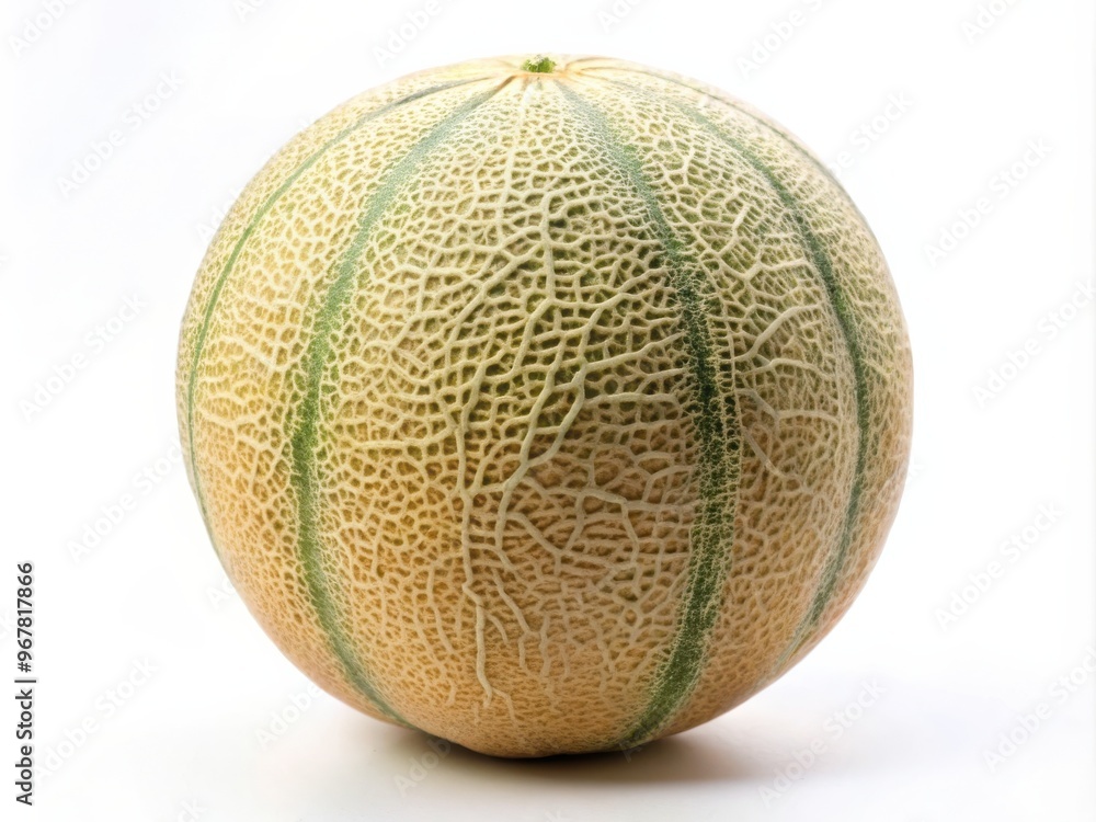 Fresh whole cantaloupe melon on white background Fresh whole cantaloupe melon on white background