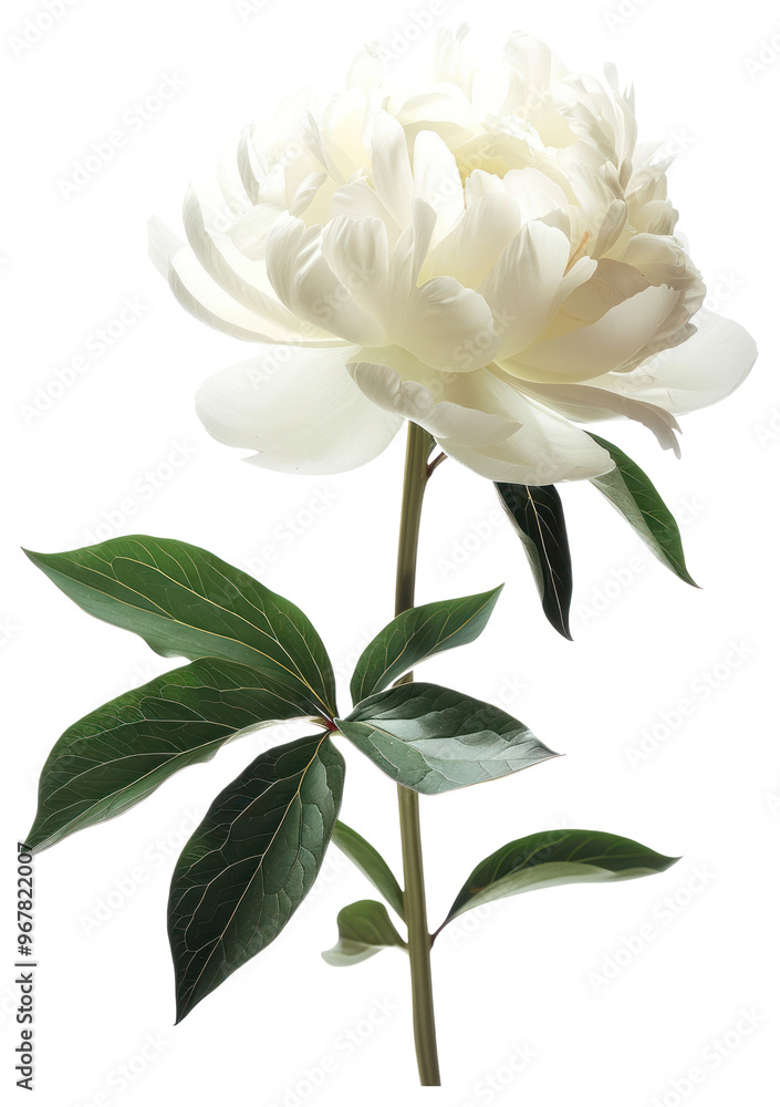 Fototapeta premium PNG A white peony blossom flower dahlia.