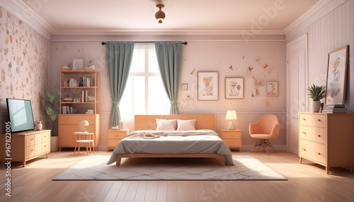 Wallpaper Mural Photo interior modern design room 3d illustration; Torontodigital.ca