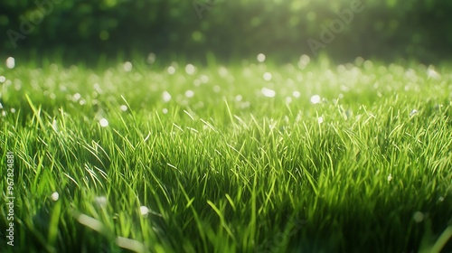 Close-up of Lush Green Grass