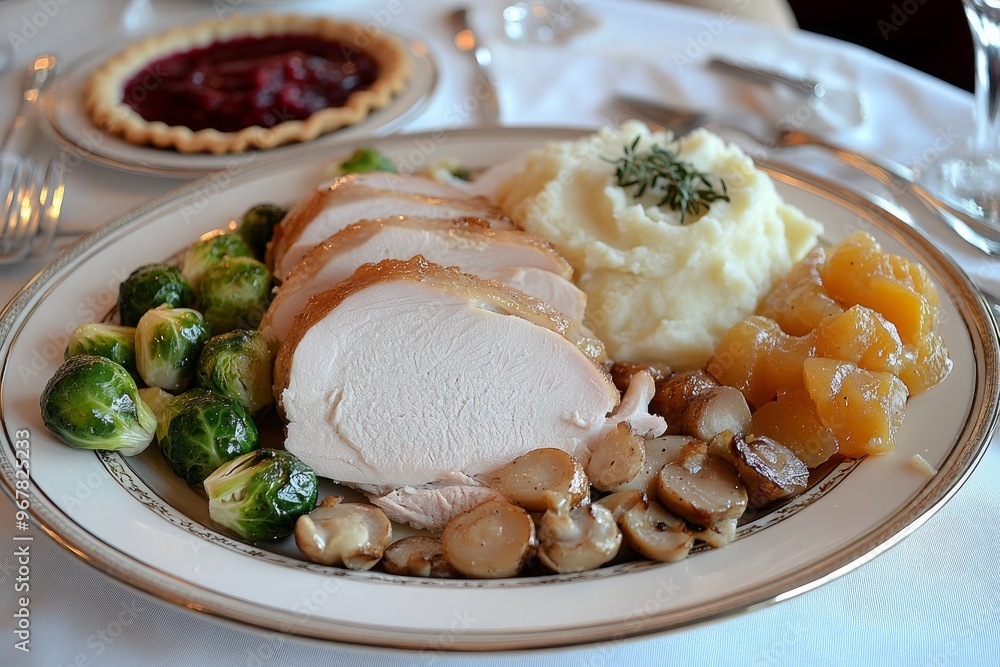 Traditional Thanksgiving Feast Roasted Turkey, Sides, and Classic Holiday Dishes Traditional Thanksgiving Feast Roasted Turkey, Sides, and Classic Holiday Dishes