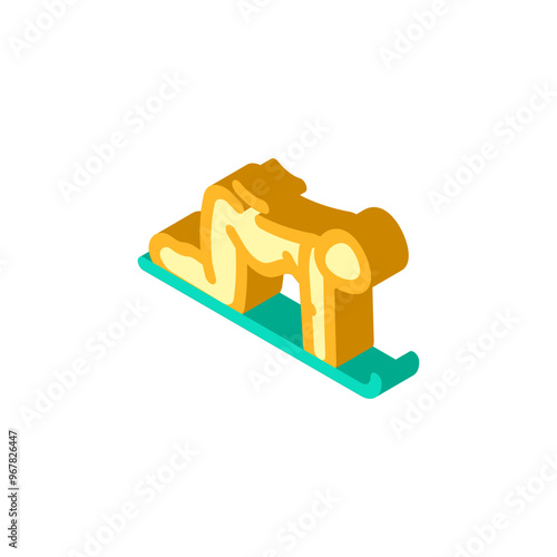 cat cow stretch pregnant fitness isometric icon vector. cat cow stretch pregnant fitness sign. isolated symbol illustration