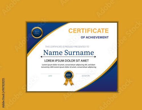 profetional modern certificate design photo