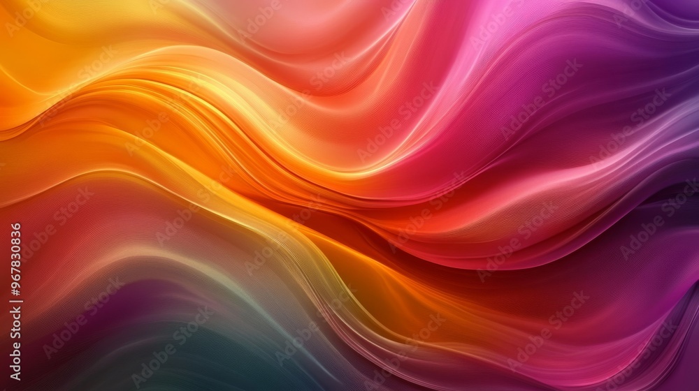 Colorful abstract wave pattern with gradient tones, vibrant art concept Colorful abstract wave pattern with gradient tones, vibrant art concept