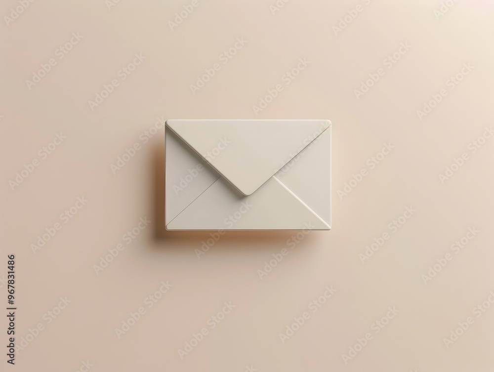 Minimalist Email Icon in Flat Design Style with Monochrome Palette and Clean Lines Minimalist Email Icon in Flat Design Style with Monochrome Palette and Clean Lines