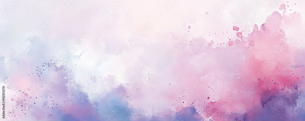 Fototapeta premium An explosion of pastel paints in gentle hues of lavender, blush pink, and pale blue, with a matte finish and soft splatters for a serene, artistic effect.