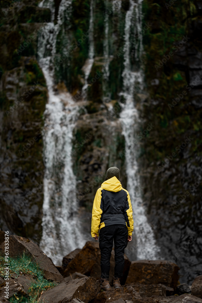 Fototapeta premium Solitude at Majestic Waterfall
