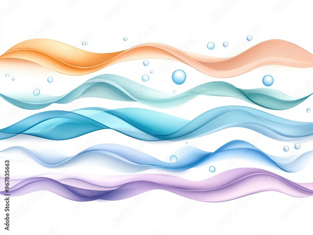 Abstract wave design with soft colors and bubbles, perfect for backgrounds, patterns, and creative projects. Abstract wave design with soft colors and bubbles, perfect for backgrounds, patterns, and creative projects.