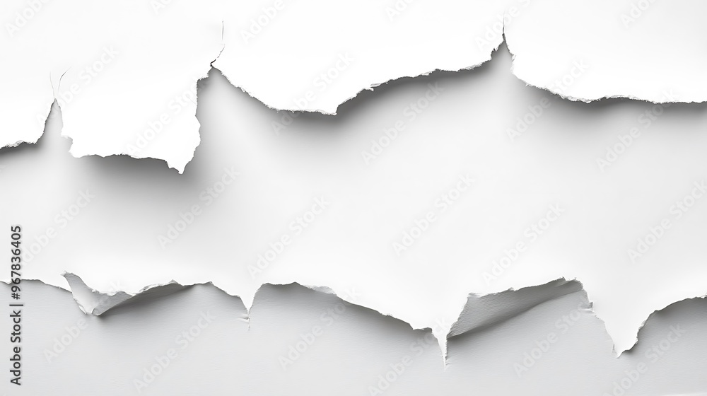 Torn White Paper Background Texture Torn White Paper Background Texture