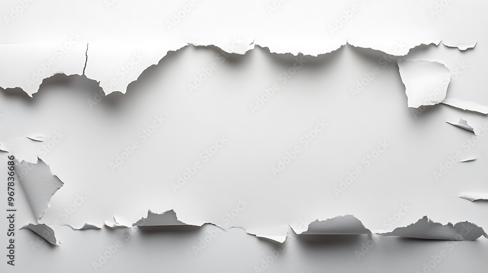 Torn White Paper Background Texture Torn White Paper Background Texture