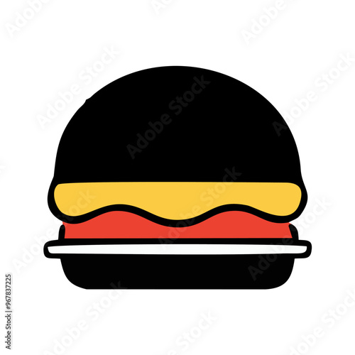 hamburger on a white Ra l