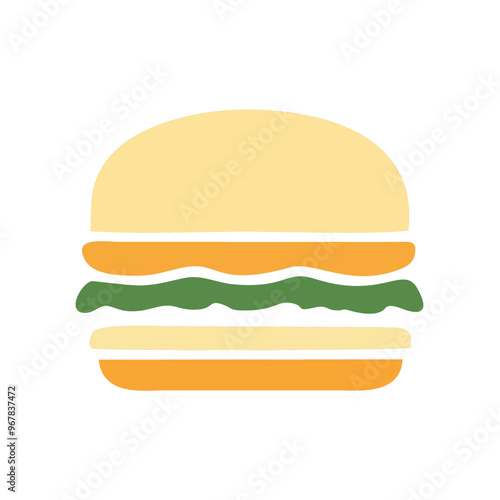 hamburger on a white Ra l