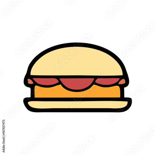 hamburger on a white Ra l