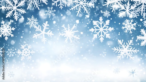 Winter Wonderland: A Beautiful Snowy Background with Falling Snowflakes