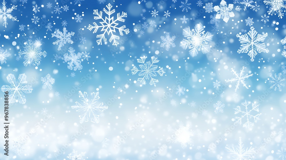 Winter Wonderland: A Beautiful Snowy Background with Falling Snowflakes Winter Wonderland: A Beautiful Snowy Background with Falling Snowflakes
