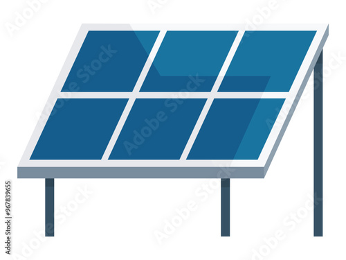 Solar energy vector illustration. Solar energy plays crucial role in achieving sustainable and green future The efficient generation electricity from solar power is innovative solution photo