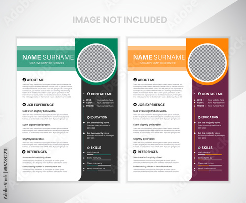 modern creative print-ready cv resume design template