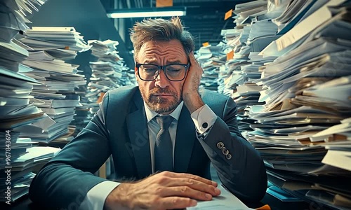 Overwhelmed Businessman