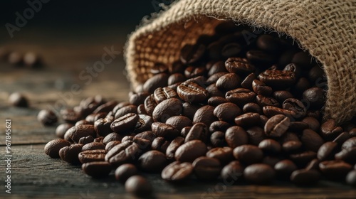 Wallpaper Mural The Coffee Beans in Burlap Torontodigital.ca