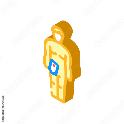 ileostomy surgery isometric icon vector. ileostomy surgery sign. isolated symbol illustration