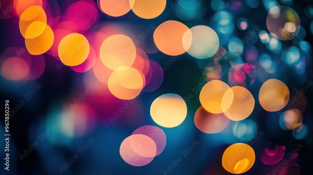 A vibrant display of colorful bokeh lights creating a festive atmosphere. A vibrant display of colorful bokeh lights creating a festive atmosphere.
