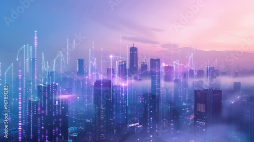 The Cityscape with Digital Data