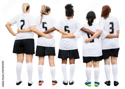 Canvas Print Png girls soccer team cut out, sports, transparent background