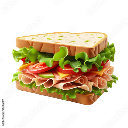 sandwich in transparent background